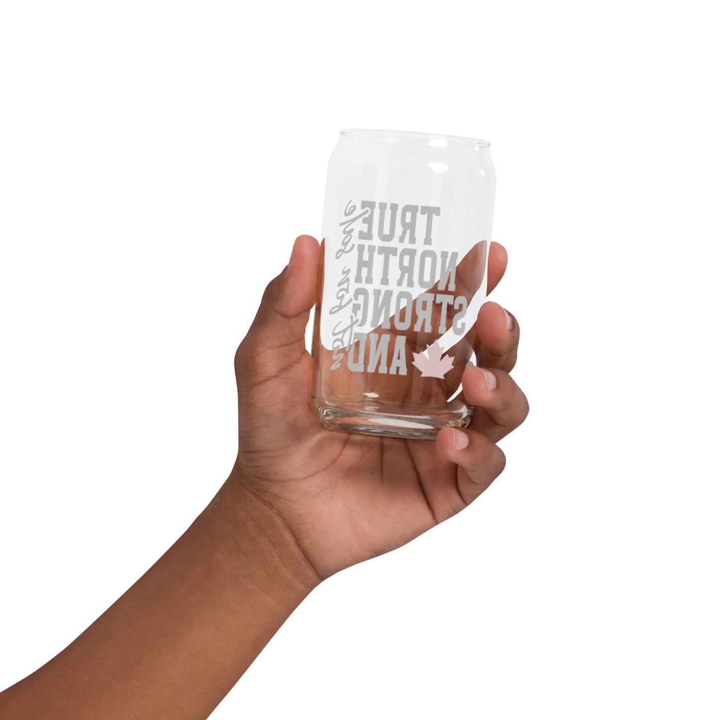 True North and Strong Can-shaped glass