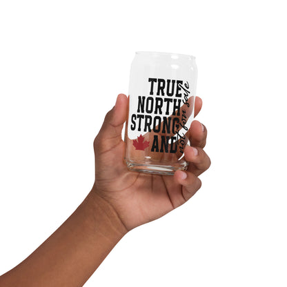 True North and Strong Can-shaped glass