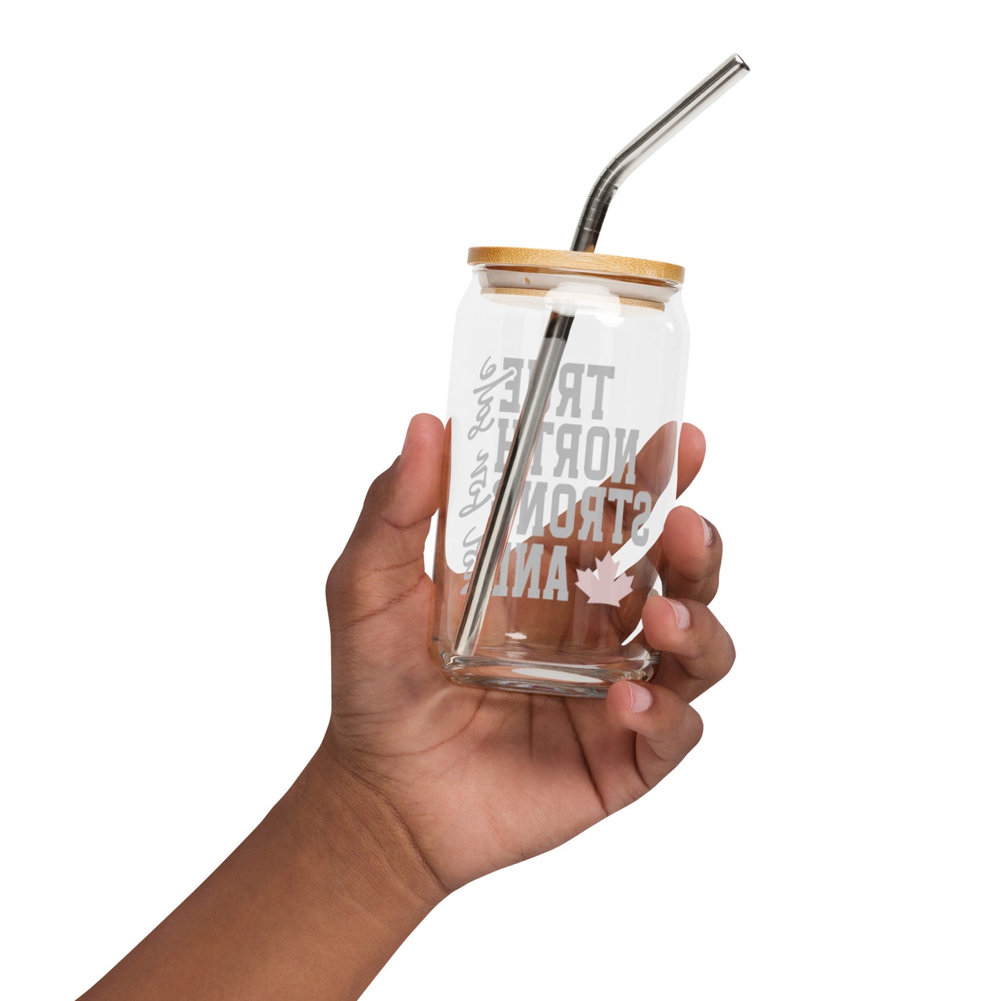 True North and Strong Can-shaped glass