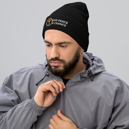 Give Peace a Chance Cuffed Beanie
