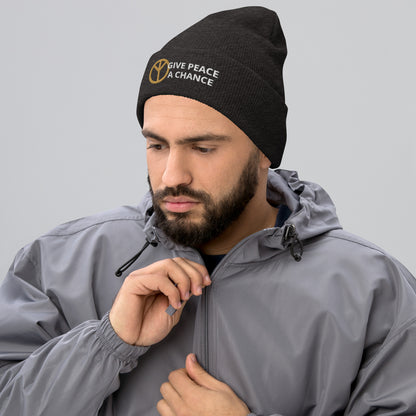 Give Peace a Chance Cuffed Beanie