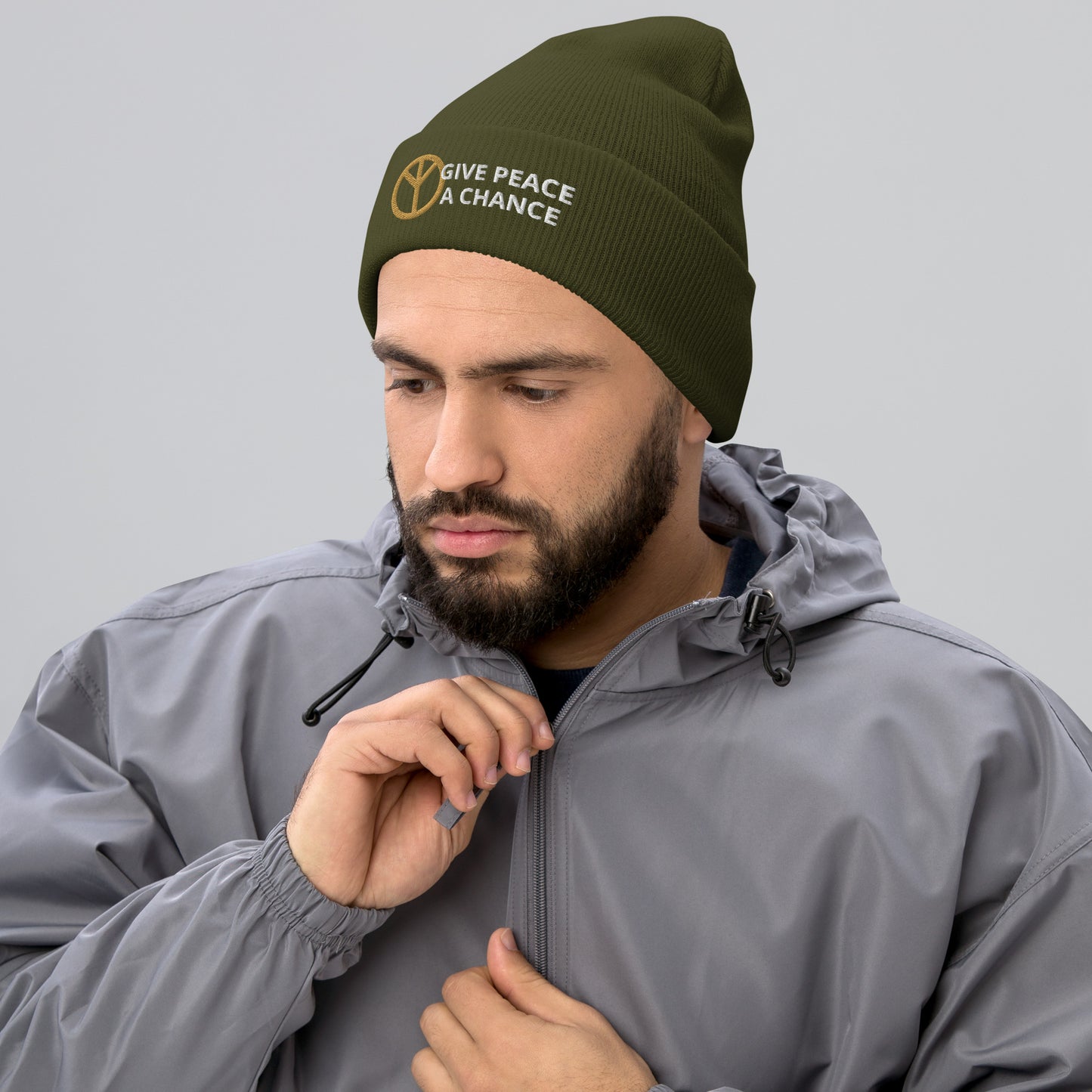 Give Peace a Chance Cuffed Beanie