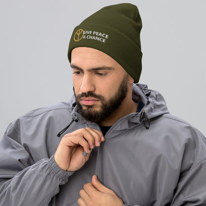 Give Peace a Chance Cuffed Beanie