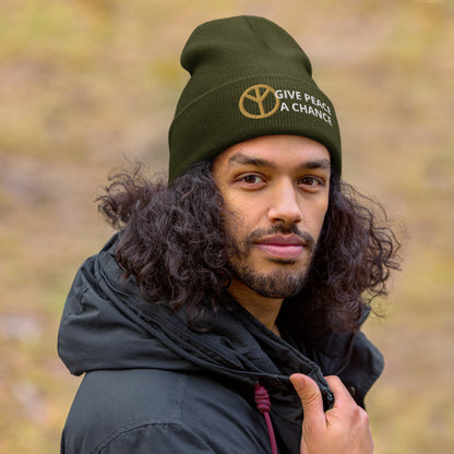 Give Peace a Chance Cuffed Beanie