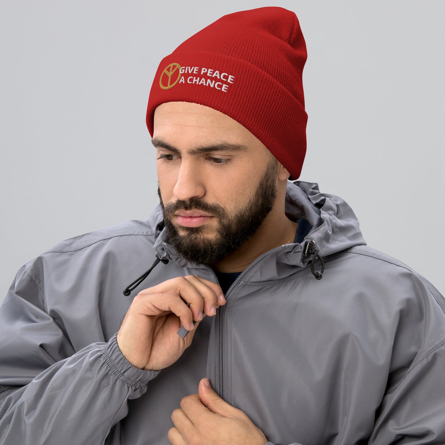 Give Peace a Chance Cuffed Beanie
