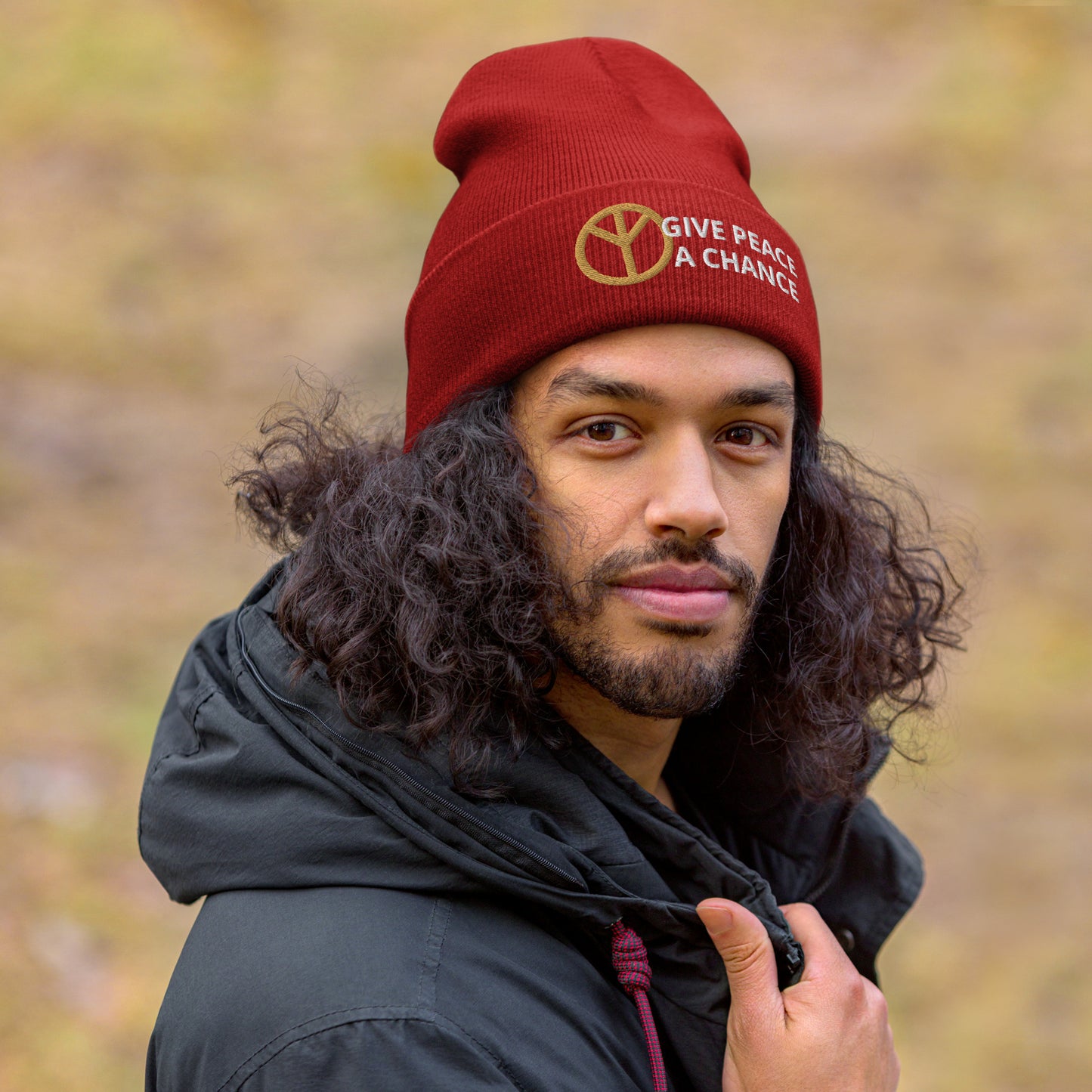 Give Peace a Chance Cuffed Beanie
