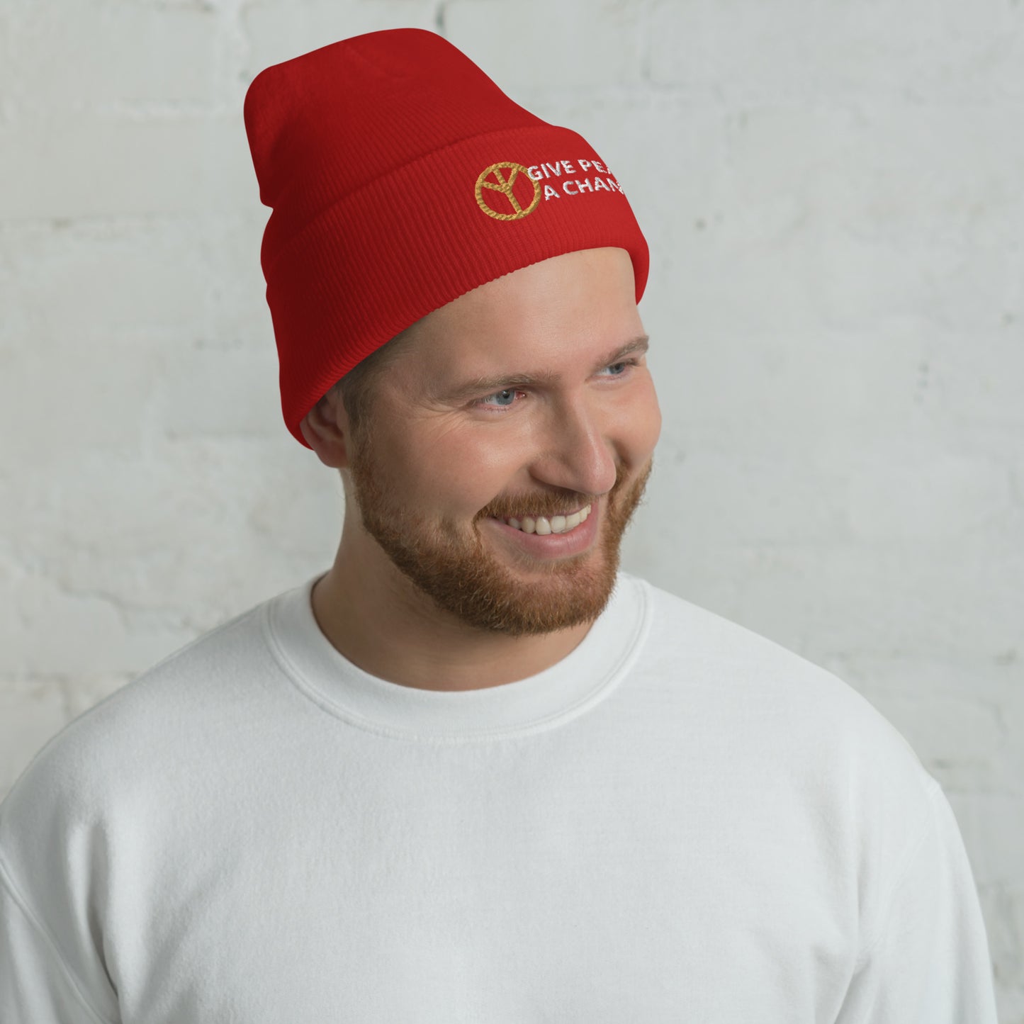 Give Peace a Chance Cuffed Beanie