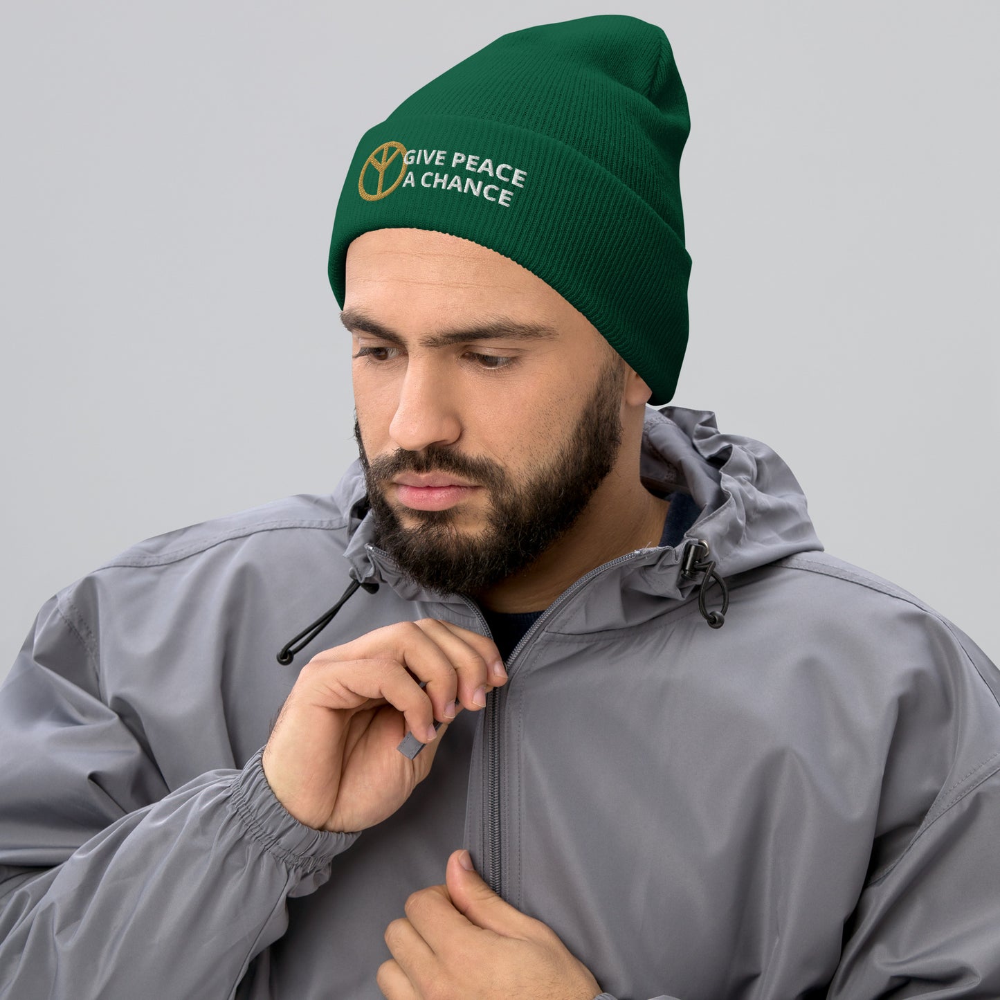 Give Peace a Chance Cuffed Beanie