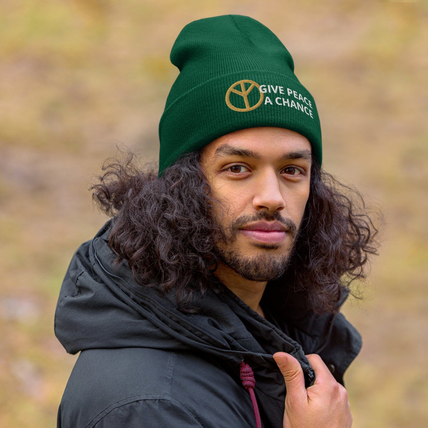 Give Peace a Chance Cuffed Beanie