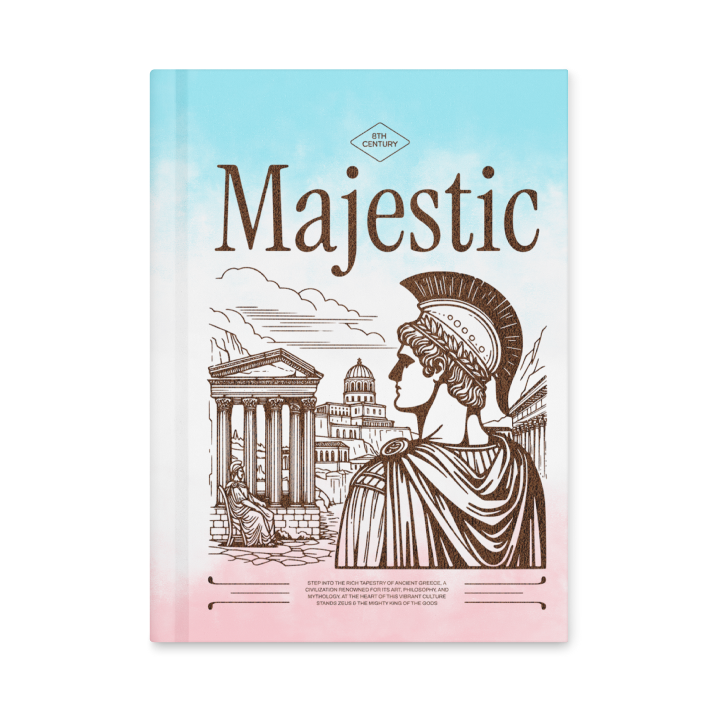 Majestic Greece Hardcover journal matte