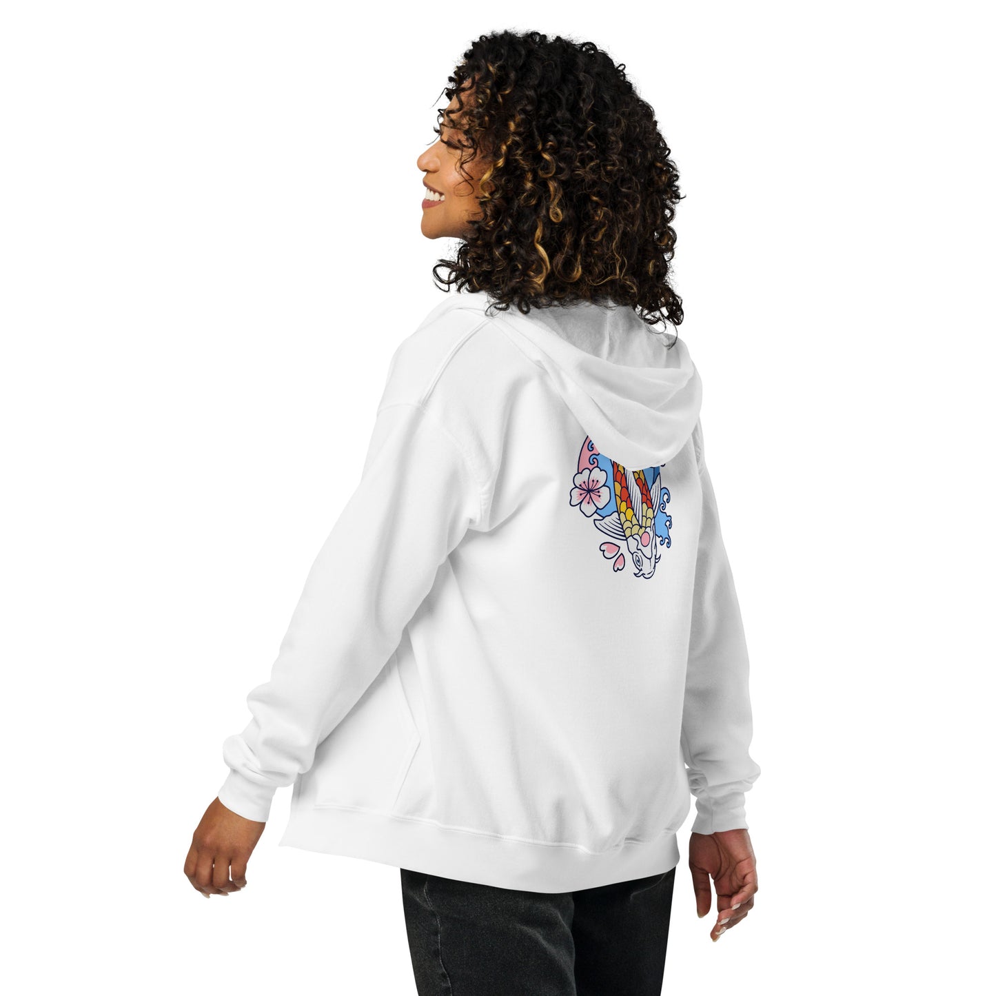 Koi  heavy blend zip hoodie