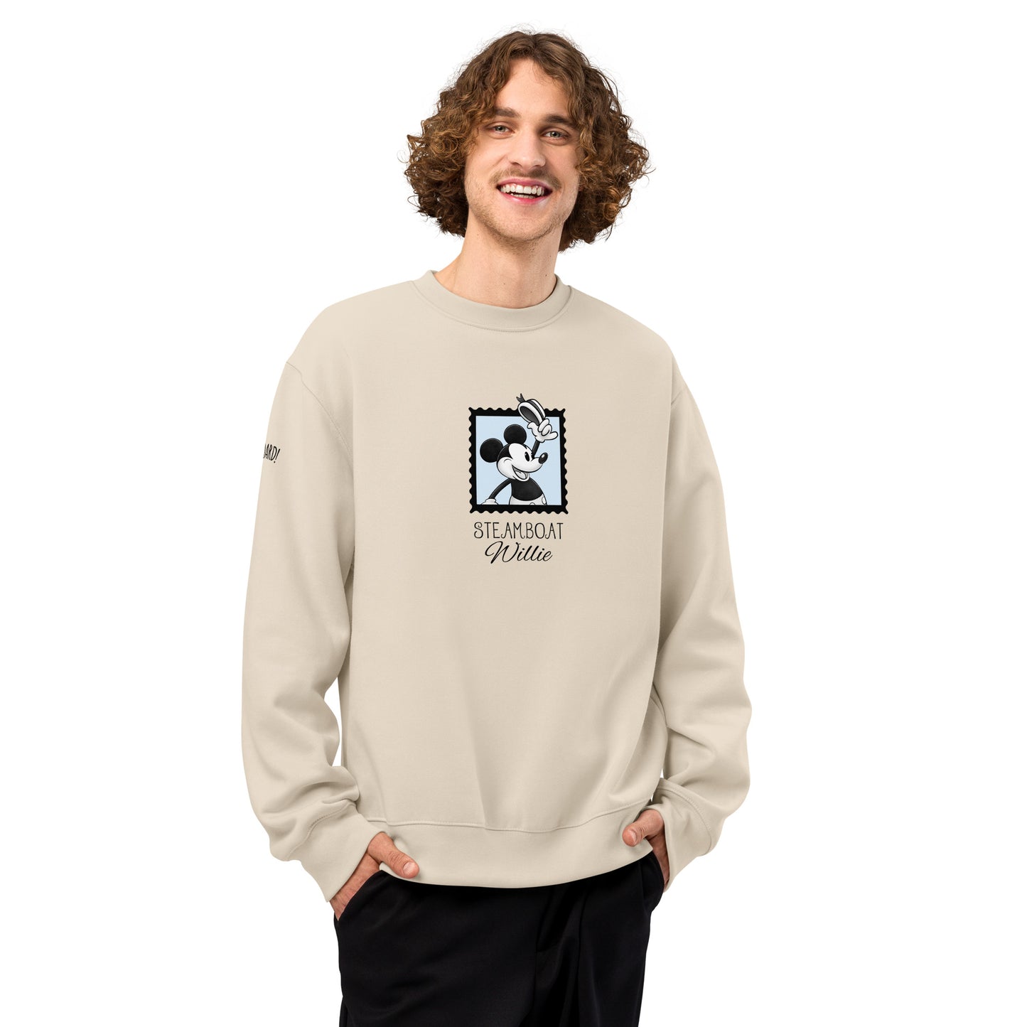 Oversized Steamboat Willie heavyweight sweatshirt