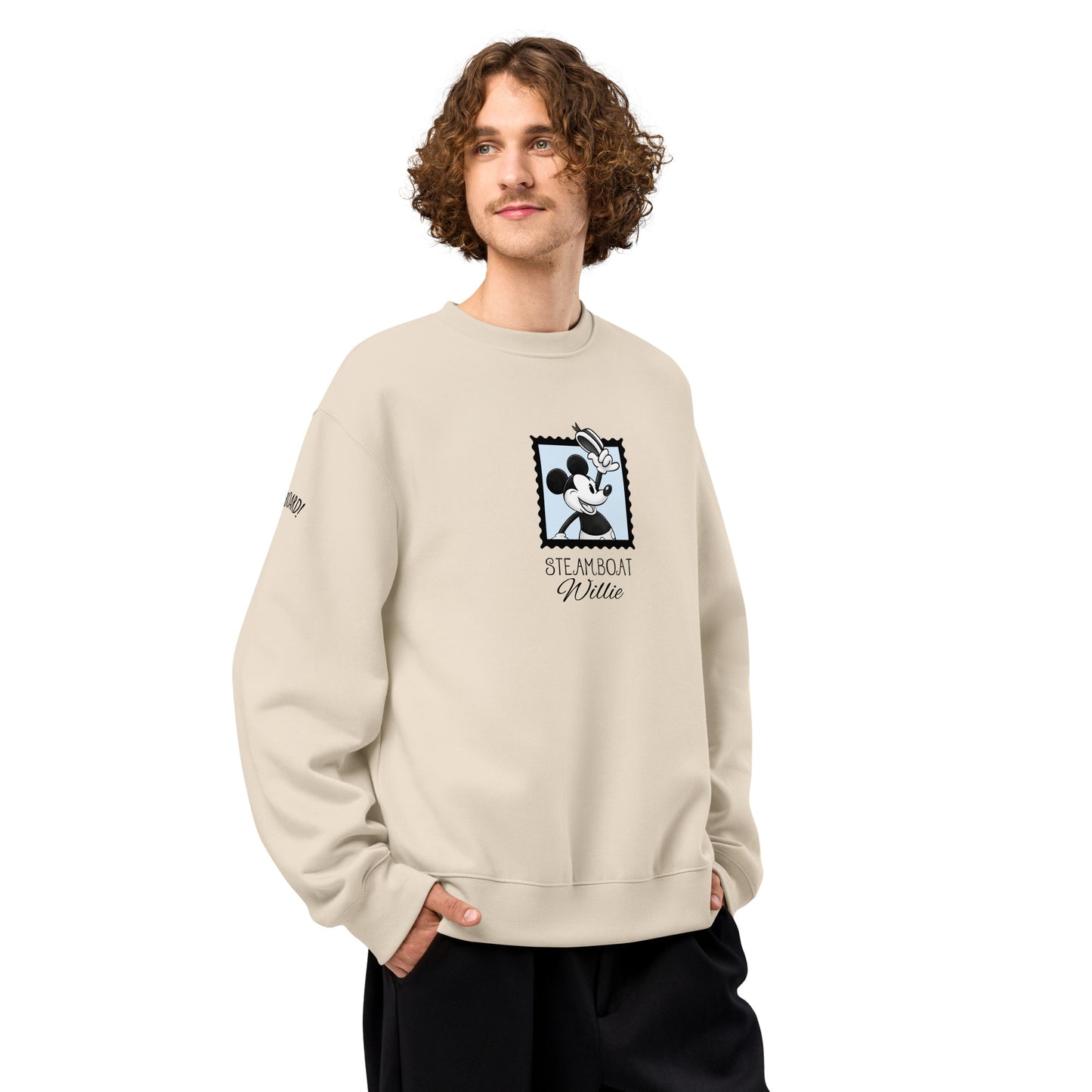 Oversized Steamboat Willie heavyweight sweatshirt