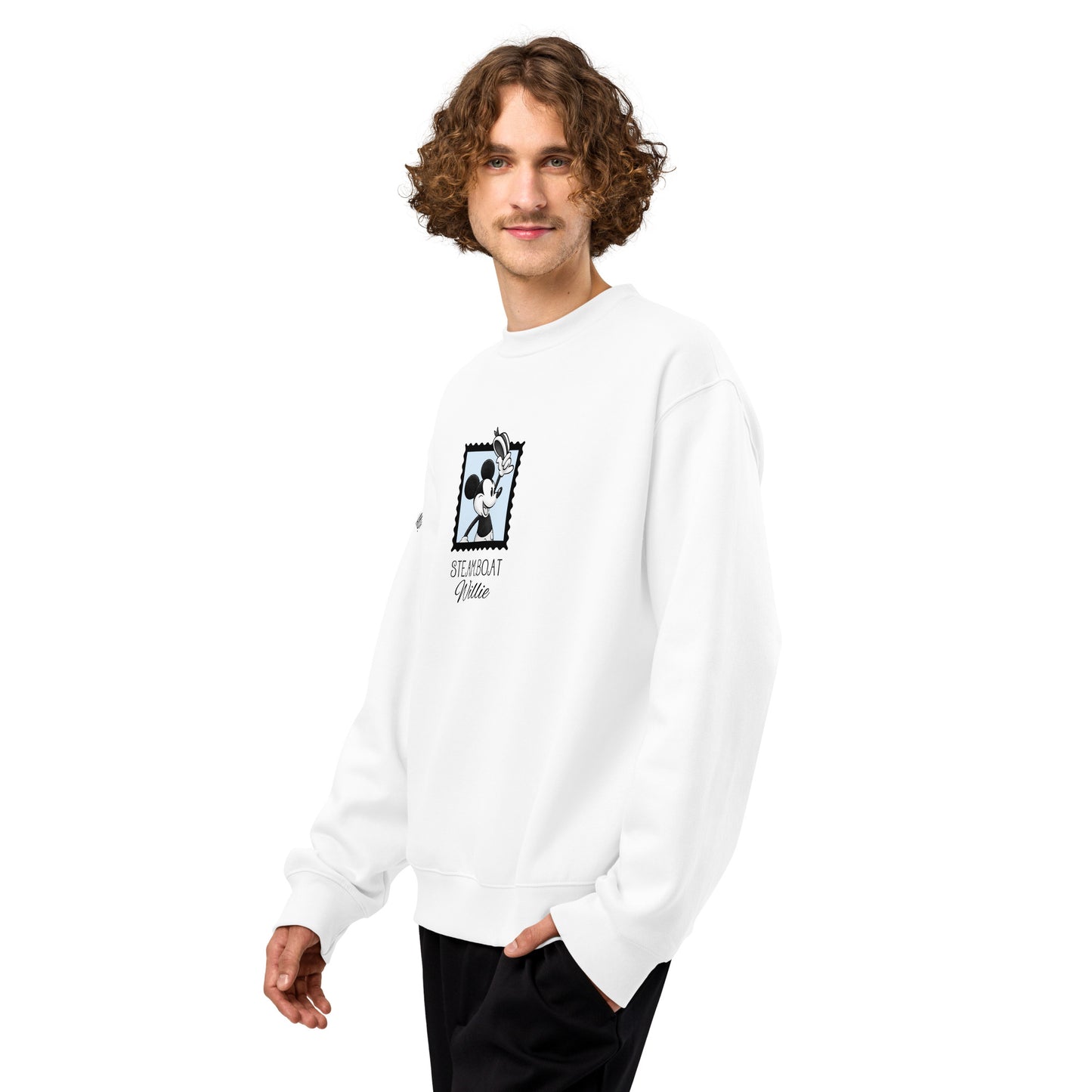 Oversized Steamboat Willie heavyweight sweatshirt