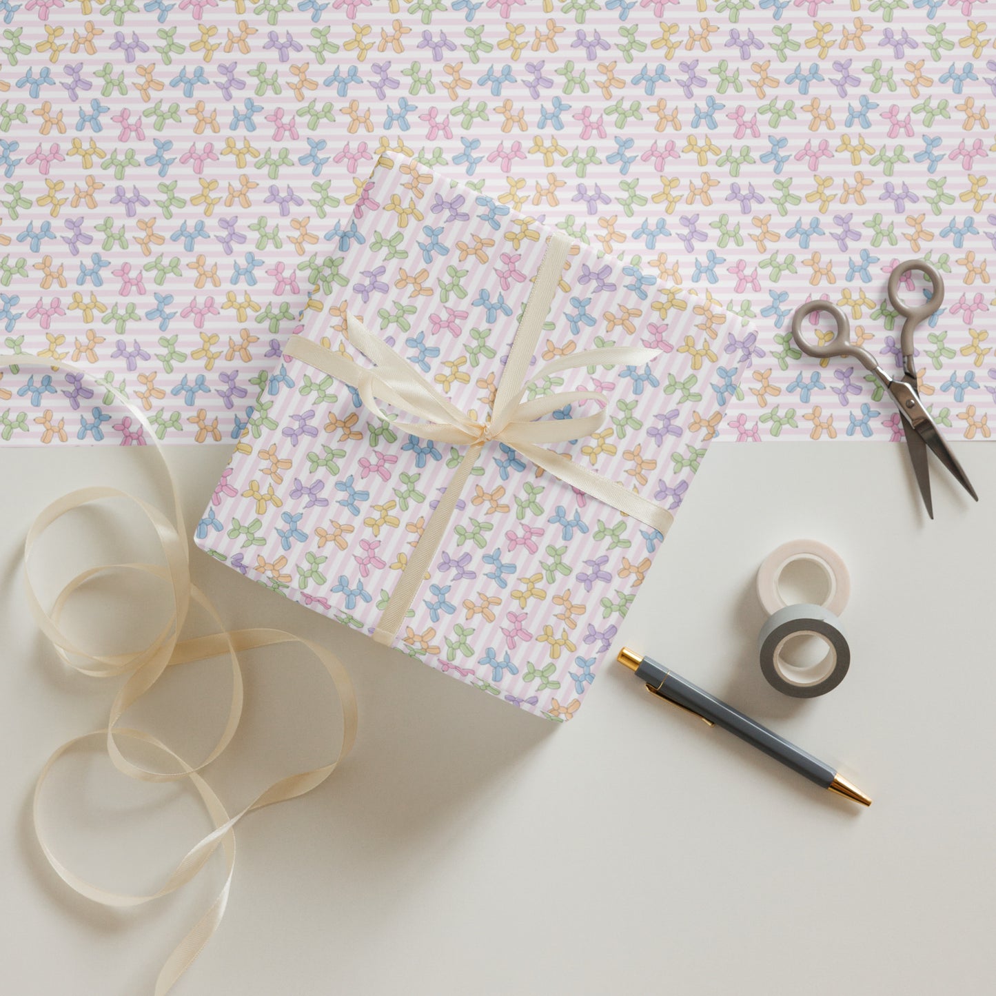 Lot de feuilles de papier cadeau Balloon Doggie B
